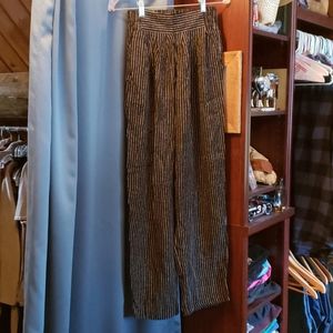 Black and Tan Palazzo Pants